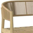 Bayshore 59 inch Wide Contemporary Outdoor Sofa in Natural Polyester Fabric