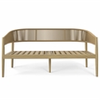 Bayshore 59 inch Wide Contemporary Outdoor Sofa in Natural Polyester Fabric