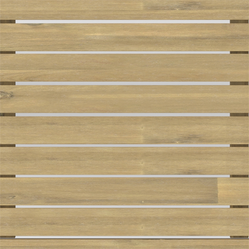 Palmetto 43 inch Wide Contemporary Outdoor Coffee Table in Light Teak