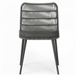 Beachside Contemporary Outdoor Dining Chair (Set of 2) in Gray Polyester Fabric