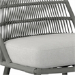Beachside Contemporary Outdoor Dining Chair (Set of 2) in Gray Polyester Fabric