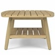 Bayshore 43 inch Wide Contemporary Outdoor Coffee Table in Light Teak