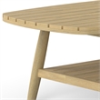 Bayshore 43 inch Wide Contemporary Outdoor Coffee Table in Light Teak
