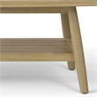Bayshore 43 inch Wide Contemporary Outdoor Coffee Table in Light Teak