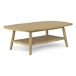 Bayshore 43 inch Wide Contemporary Outdoor Coffee Table in Light Teak