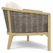Parkside 70 inch Wide Contemporary Outdoor Sofa in Natural  Polyester Fabric