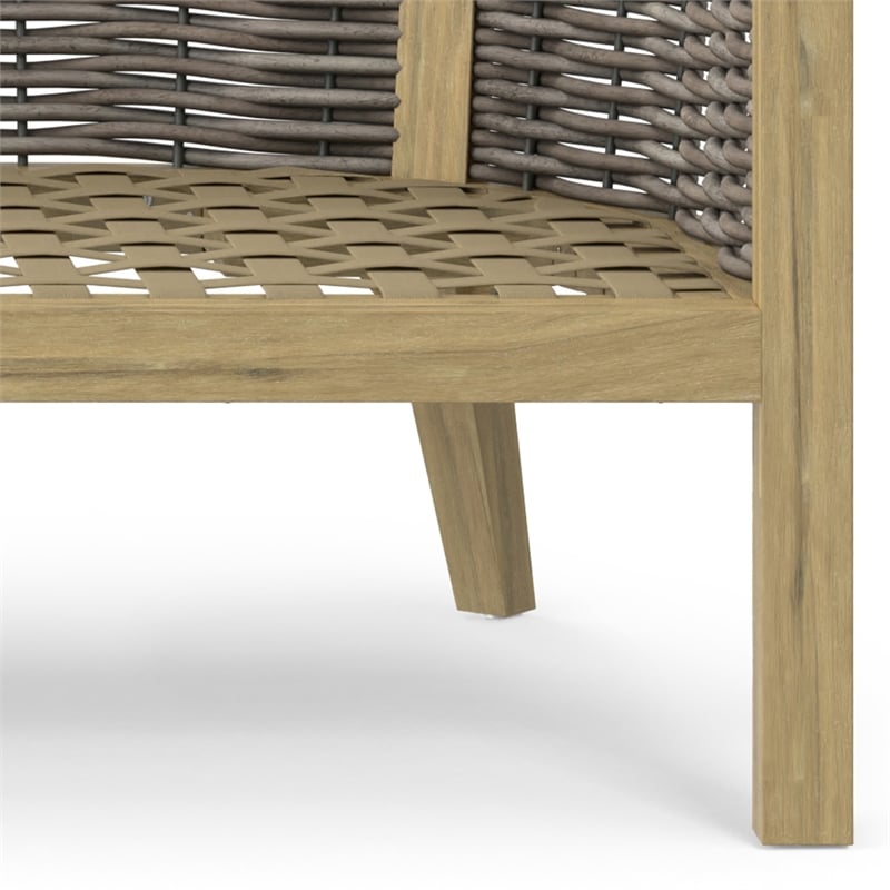 Parkside 70 inch Wide Contemporary Outdoor Sofa in Natural  Polyester Fabric