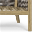 Parkside 70 inch Wide Contemporary Outdoor Sofa in Natural  Polyester Fabric