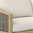 Parkside 70 inch Wide Contemporary Outdoor Sofa in Natural  Polyester Fabric