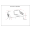 Parkside 70 inch Wide Contemporary Outdoor Sofa in Natural  Polyester Fabric