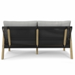 Palmetto 58 inch Wide Contemporary Outdoor Sofa in Stone Gray Polyester Fabric