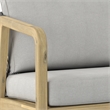 Palmetto 58 inch Wide Contemporary Outdoor Sofa in Stone Gray Polyester Fabric