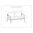 Palmetto 58 inch Wide Contemporary Outdoor Sofa in Stone Gray Polyester Fabric