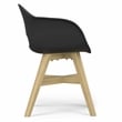 Kona Contemporary Outdoor Dining Chair in Plastic ( Set of 2 ) in Black