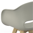 Kona Contemporary Outdoor Dining Chair in Plastic ( Set of 2 ) in Taupe