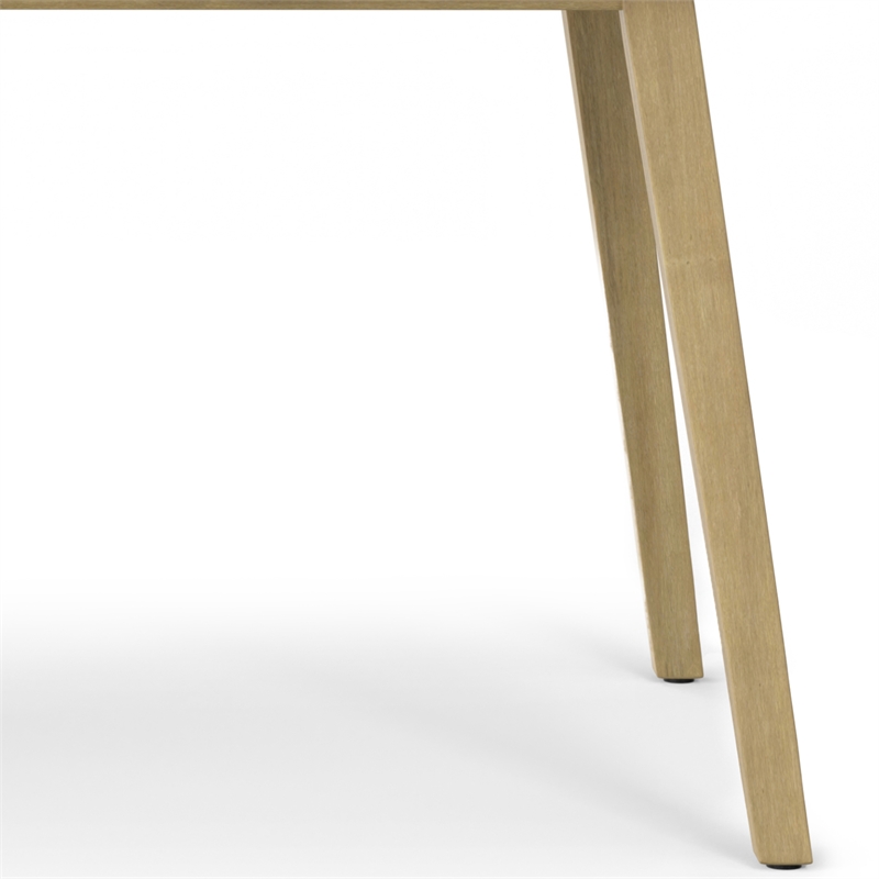 Kona 65 inch Wide Contemporary Outdoor Dining Table in Light Teak