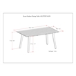 Kona 65 inch Wide Contemporary Outdoor Dining Table in Light Teak