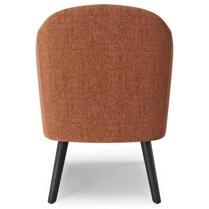 Redding Mid Century Modern Accent Chair in Rust Fabric