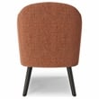 Redding Mid Century Modern Accent Chair in Rust Fabric