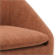 Redding Mid Century Modern Accent Chair in Rust Fabric