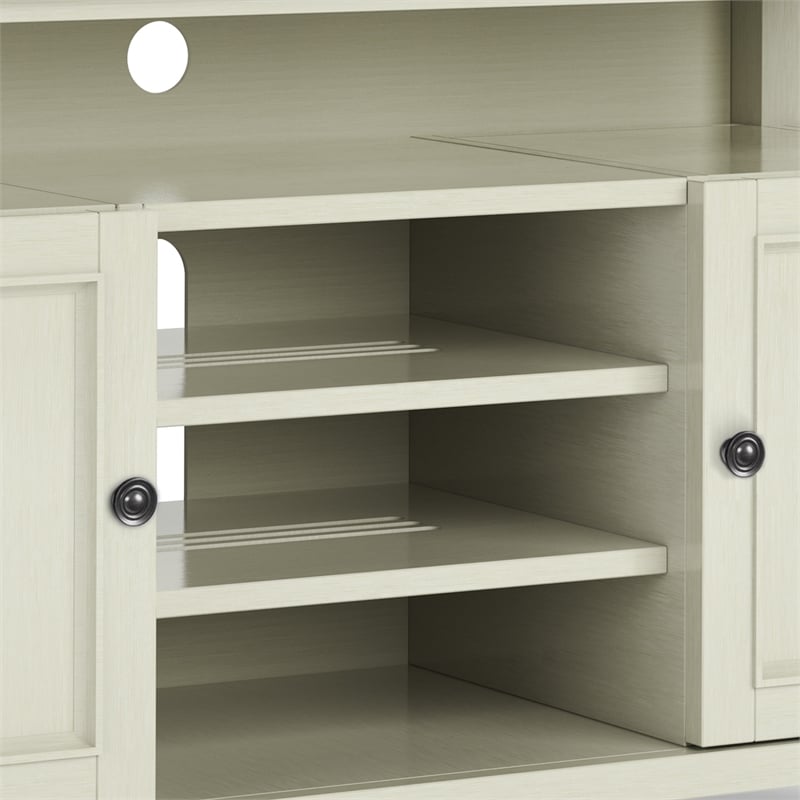 Amherst 54 inch Wide Solid Wood Transitional TV Stand in Antique White