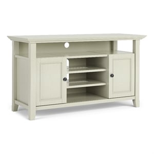 Amherst 54 inch Wide Solid Wood Transitional TV Stand in Antique White