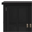 Artisan SOLID WOOD 66 inch Wide  Wide 4 Door Storage Cabinet in Black
