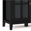Artisan SOLID WOOD 66 inch Wide  Wide 4 Door Storage Cabinet in Black