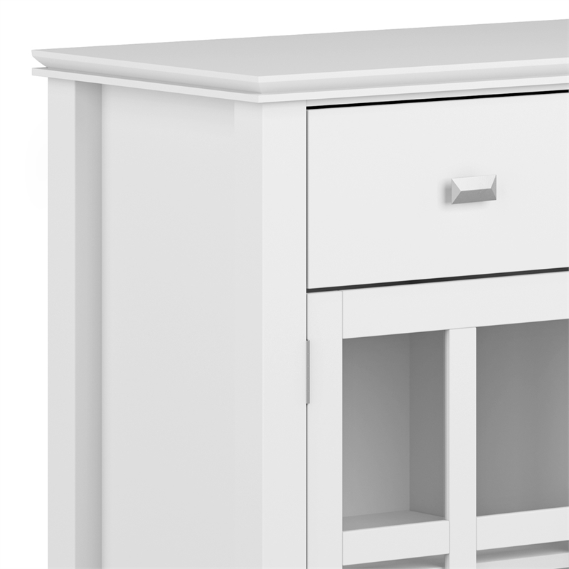 Artisan 60 inch Wide Solid Wood Transitional Sideboard Buffet in White
