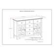 Artisan 60 inch Wide Solid Wood Transitional Sideboard Buffet in White