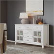 Artisan 60 inch Wide Solid Wood Transitional Sideboard Buffet in White