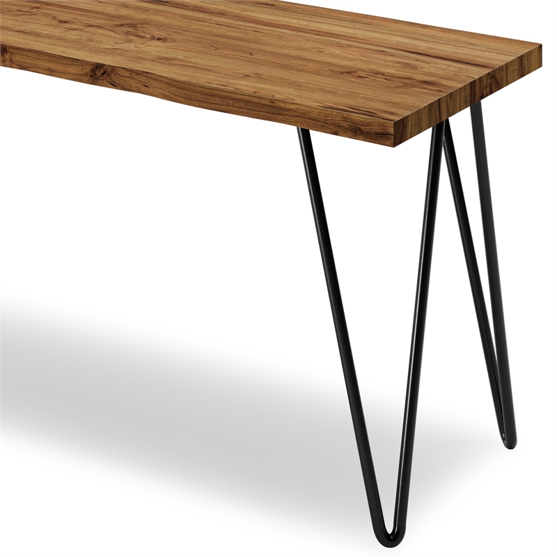 Colton SOLID MANGO WOOD 42 inch Wide Industrial Contemporary Bench in Natural