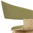 Lowell Mid Century Modern Bentwood Dining Chair with light Wood in Acid Green