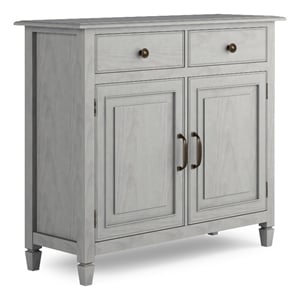 Connaught 40&quot Wide Solid Wood Traditional Entryway Storage Cabinet in Fog Gray