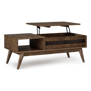 Clarkson WOOD 48&quot WD Design Lift Top Coffee Table in Rustic Natural Aged Brown