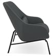Elmont 30 inch Wide Mid Century Modern Accent Chair in Steel Gray Linen fabric