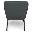 Elmont 30 inch Wide Mid Century Modern Accent Chair in Steel Gray Linen fabric