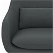 Elmont 30 inch Wide Mid Century Modern Accent Chair in Steel Gray Linen fabric