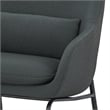 Elmont 30 inch Wide Mid Century Modern Accent Chair in Steel Gray Linen fabric