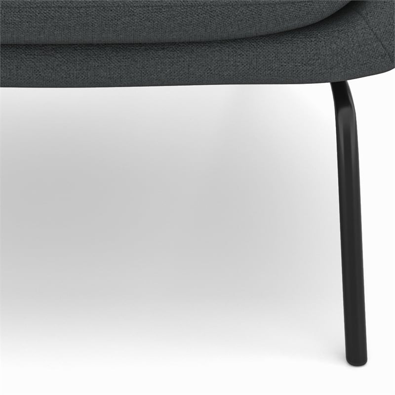 Elmont 30 inch Wide Mid Century Modern Accent Chair in Steel Gray Linen fabric