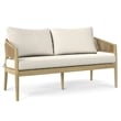 Bayshore Contemporary 4Pcs Outdoor Conversation Set in Natural Polyester Fabric