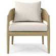 Bayshore Contemporary 4Pcs Outdoor Conversation Set in Natural Polyester Fabric