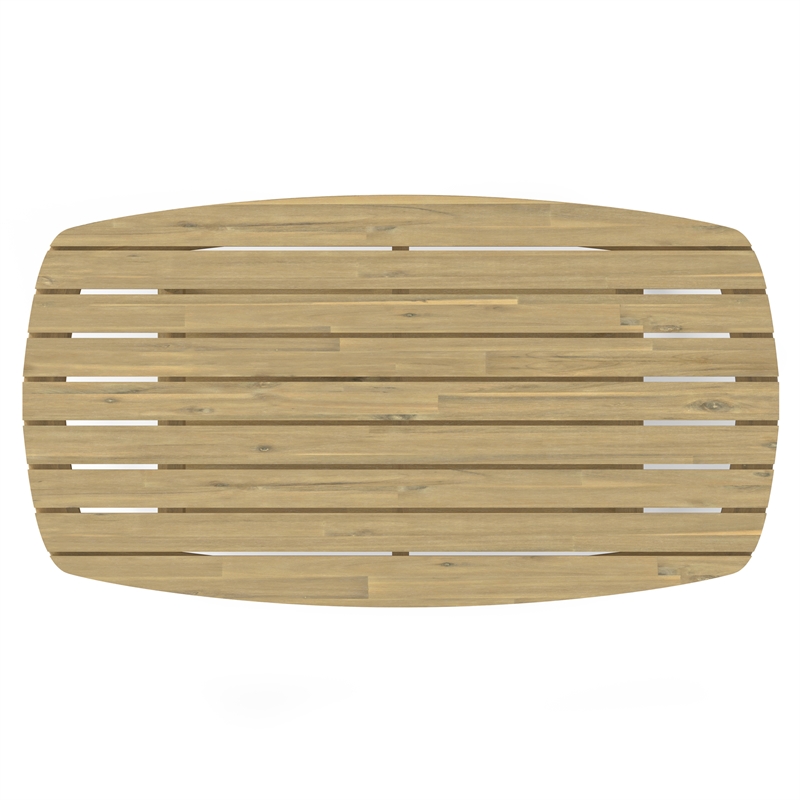 Bayshore Contemporary 4Pcs Outdoor Conversation Set in Natural Polyester Fabric