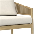 Bayshore Contemporary 4Pcs Outdoor Conversation Set in Natural Polyester Fabric