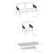 Bayshore Contemporary 4Pcs Outdoor Conversation Set in Natural Polyester Fabric