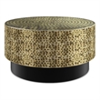 Montrose 30 inch Wide Metal Modern Industrial Coffee Table in Antique Gold/Black & Fully Assembled