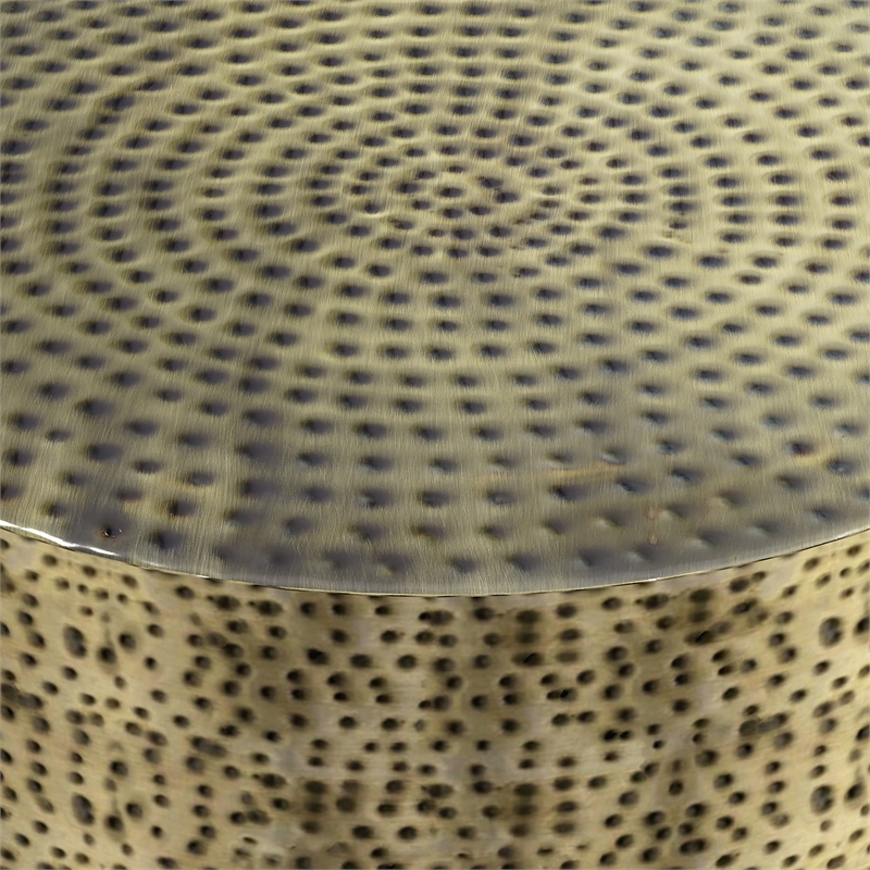 Montrose 30 inch Wide Metal Modern Industrial Coffee Table in Antique Gold/Black & Fully Assembled