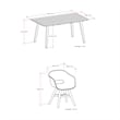 Kona Contemporary 5 Piece Outdoor Dining Set in Taupe