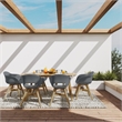 Kona Contemporary 7 Piece Outdoor Dining Set in Pebble Gray