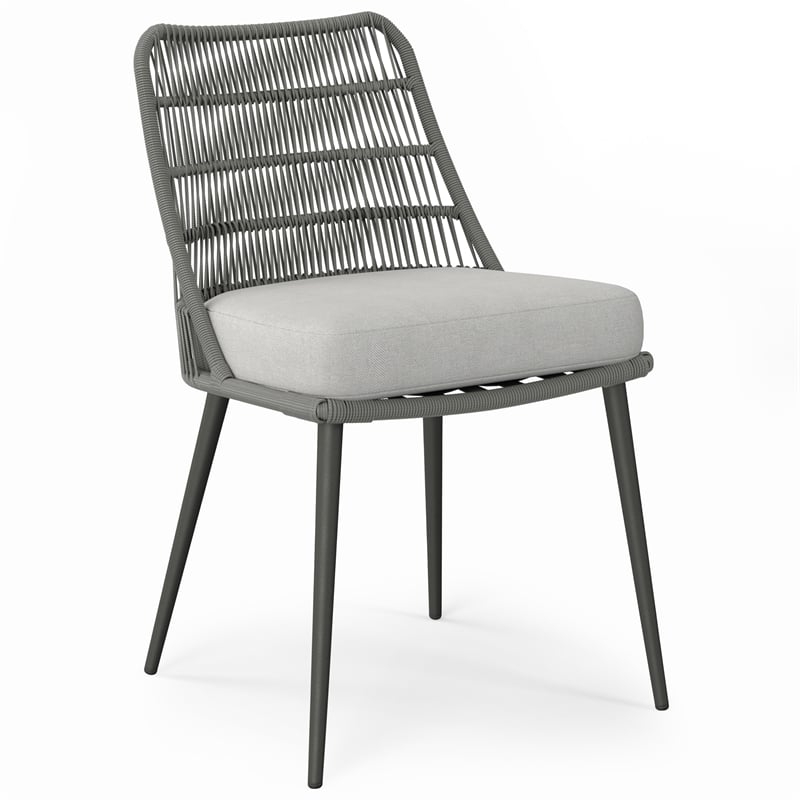 Beachside Contemporary 9 Piece Outdoor Dining Set in Gray